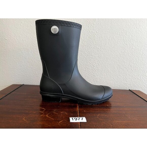 UGG Shoes - UGG Sienna Matte Rain Boots Women's Size US 10 Black Rubber Waterproof 1100510